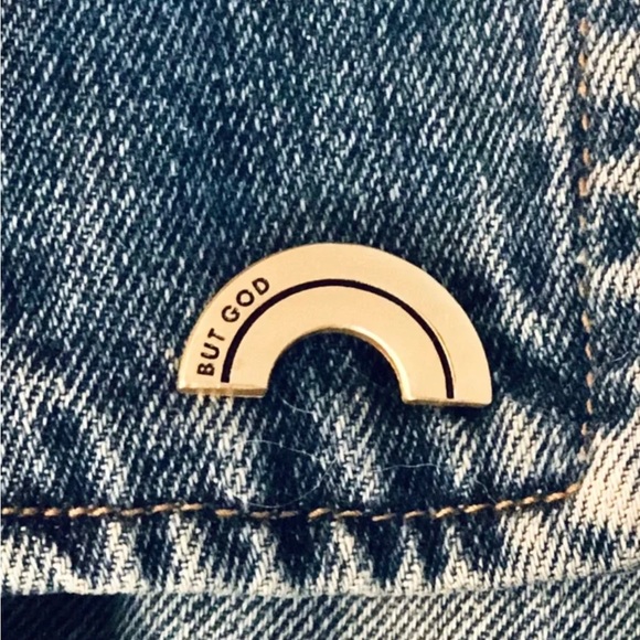 But God Gold Rainbow Enamel Pin - Picture 4 of 5